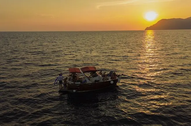 Sunset Boat Tour Cinque Terre from Monterosso: Swim and snorkel