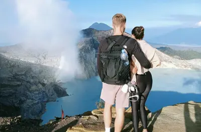 Tour Monte Ijen fogo azul saindo de Bali com pernoite no vulcão