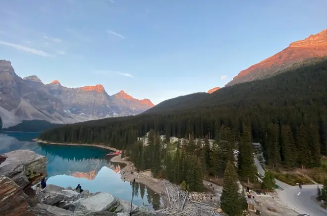 Alba a Moraine Lake e Lake Louise da Canmore: 2 ore ciascuno