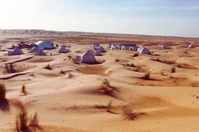 Experience a private overnight sahara desert tour from tozeur. visit chott el jerid salt lake, local markets, and stay at a desert camp. meals included.