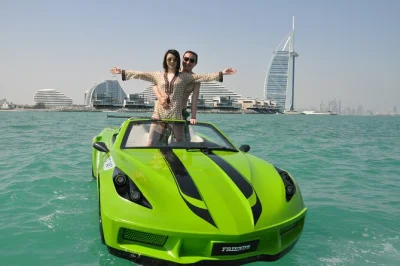 Découvrez les incontournables de dubai en jet car : burj al arab, palm jumeirah, atlantis. balade privée d’une heure, idéale pour les photos et les amateurs de sensations. réservez vite !
