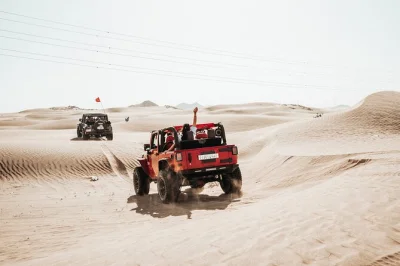 Experience jeddah’s sunrise desert safari with quad biking, camel farm visit, dune bashing, and arabic coffee. book your private morning adventure now.