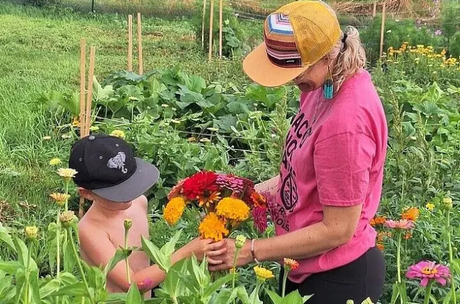 Scegli il bouquet di fiori nella fattoria di South Dakota