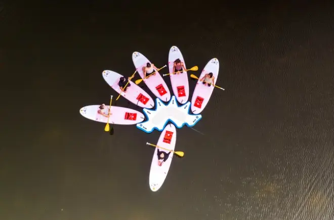 Cours de paddleboard sur le lac LBJ : 45 min de gainage et équilibre