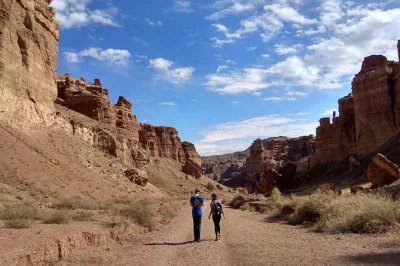 Explore charyn canyon on a private day trip from almaty. includes hiking, local lunch, bartogai reservoir stop, and expert guide. book your adventure now.