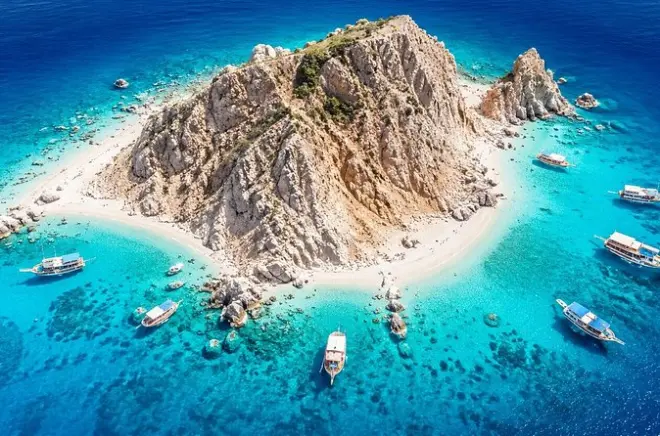 Suluada Island boat tour from Kemer: Swim turquoise waters