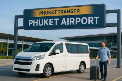 Phuket flughafen, privater minivan transfer direkt zum hotel. komfortabel, ohne wartezeit, mit persönlichem empfang und viel platz für gepäck.