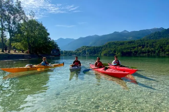 Kayaking on Lake Bohinj from Bled: Small-group guided paddle