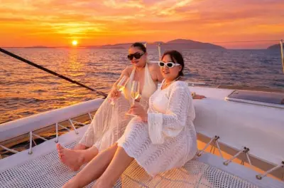Sunset yacht cruise around Koh Lipe: Wine and island views