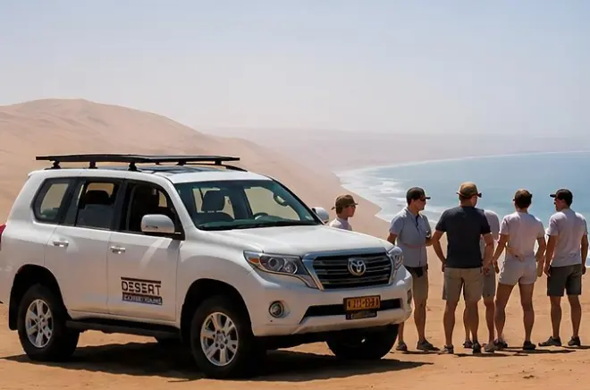 Sandwich Harbour en 4x4 depuis Walvis Bay : Désert et océan