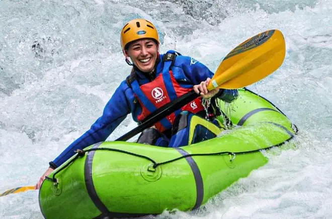Packrafting Lima River, Tuscany: Single-Seater Rapids
