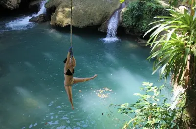 YS Falls und Pelican Bar Tour: Wasserfall- und Barerlebnis am Meer