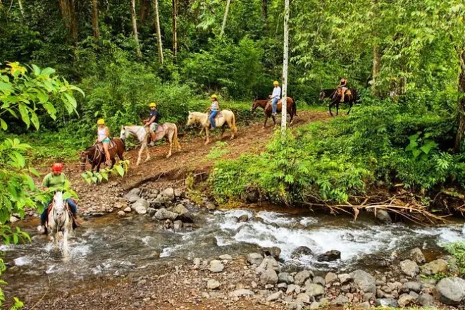Foresta pluviale di Jaco: Equitazione e camminata alla cascata