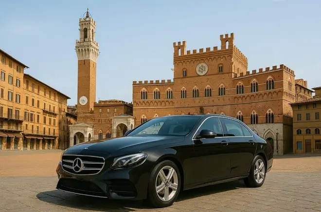 Traslado privado de Siena ao aeroporto de Florença: Sedan Mercedes