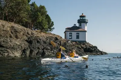 Caiaque em San Juan Island: Vida selvagem e farol Lime Kiln