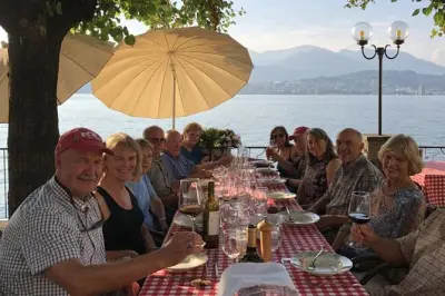 Au lac de Lugano : Risotto, vin et déjeuner en bateau