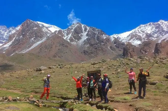 Cordón del Plata trekking day: High mountain landscapes, Mendoza