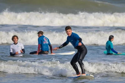 Catch your first wave in cape town with a private surf lesson. all gear provided, wheelchair accessible, expert local instructor. book your spot now.