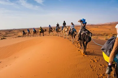 Ride camels, sleep in a berber camp, and cross the atlas mountains from fez to merzouga. includes pickup, local guide, and desert nights. book now.