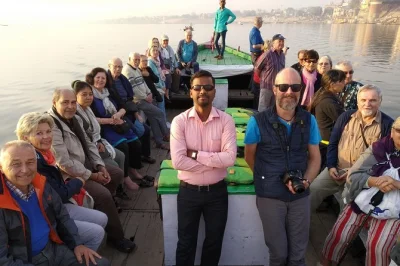 See varanasi wake up from a private boat on the ganges. watch sunrise, rituals, and palaces with a local guide. includes tea & pickup. book now.