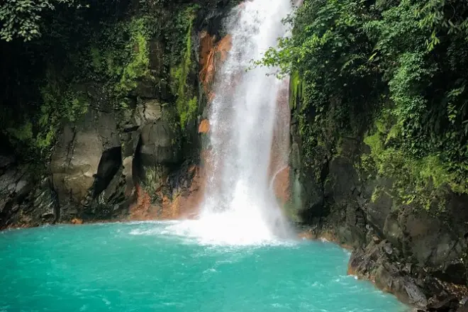 Rio Celeste rain forest tour: Waterfall, river hike, wildlife