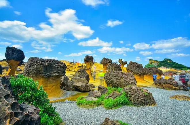 Excursión en Keelung: Mar yin yang, geoparque Yehliu y mariscos