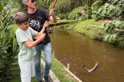 Pesca privata ad Armenia, regione del caffè in Colombia