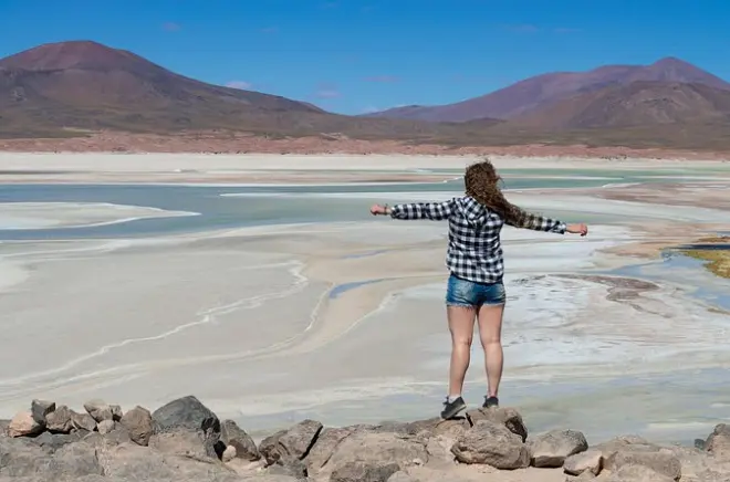 Salines de la Puna San Pedro de Atacama : Lagunes et volcans