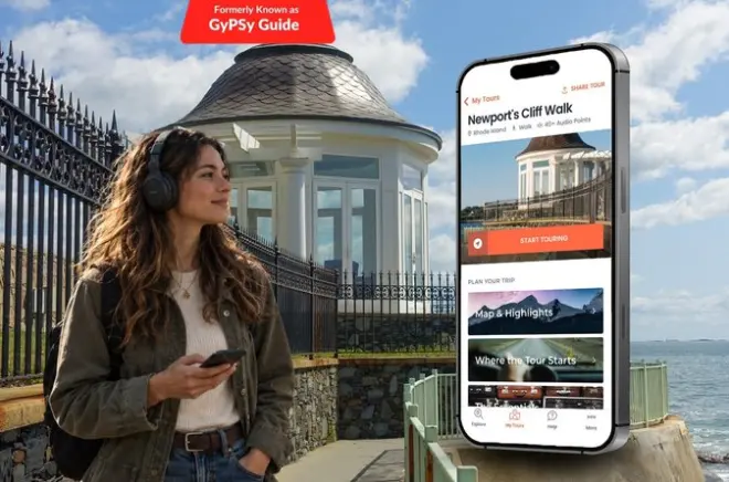 Cliff Walk Newport tour audio: Autoguidato con oltre 40 tappe