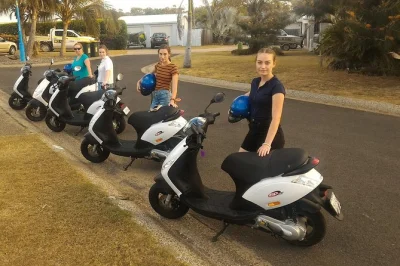 Hop on a scooter in agnes & 1770, beach hop at your pace, spot kangaroos, and catch the sunset. includes helmet and quick riding intro. book now.