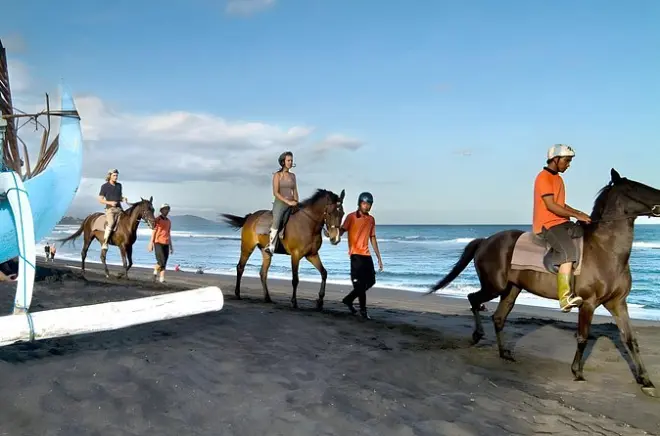 Rafting in Ayung River Ubud: Horse Riding & Black Sand Beach