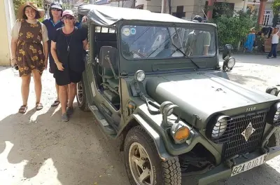 Tour de jeep pelo interior de Da Nang: 3 vilarejos e barco cesto