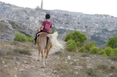 Équitation à Matera : Parc de la Murgia avec vue sur les Sassi