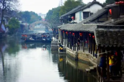 Visite privée des villes d’eau de Wuzhen et Xitang depuis Shanghai
