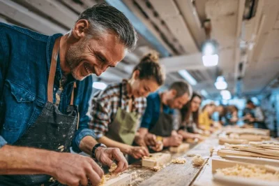 En gion, kyoto, crea tus propios palillos de madera japonesa en un taller práctico con guía local y opción de grabar tu nombre. incluye herramientas y apoyo en inglés.