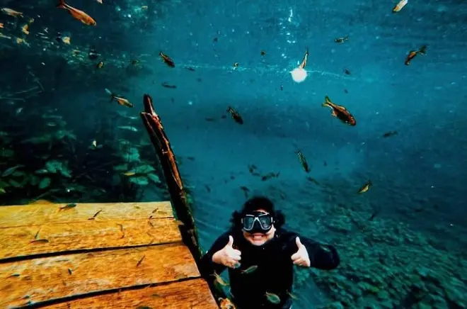 Crater Azul day tour from Flores: Swim crystal-clear waters