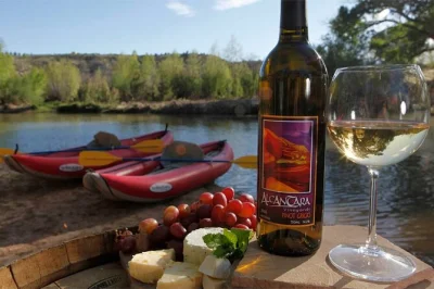 Kayak the verde river from cottonwood, land under cottonwoods, then stroll up to alcantara vineyards for wine tasting with a $20 credit. includes guide & gear.