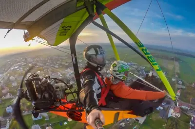 Motor Hang Glider Flight over Gliwice: Feel the Wind