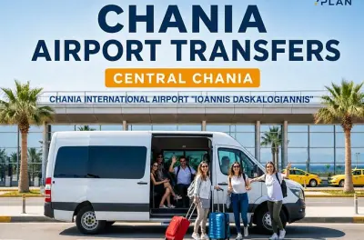Transfert privé aéroport La Canée vers centre-ville, 15 passagers