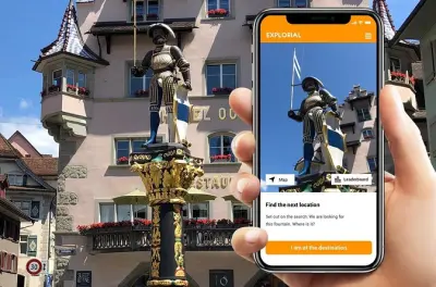 Zug Selbstgeführte Tour zu Rätseln & Sehenswürdigkeiten am See