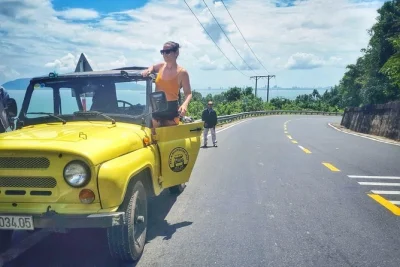 Tour privato in jeep da hue a hoi an con soste alla laguna di tam giang, passo hai van, spiaggia di lang co e montagne di marmo. vita locale, natura e storia.