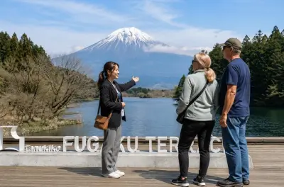 Mt. Fuji et chutes Shiraito depuis le port de croisière de Shimizu