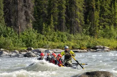 Half-day Nenana River rafting: Class II and III rapids