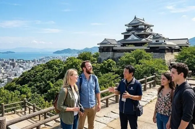 Matsuyama Private Tour: 8-hour Castle and Onsen Day