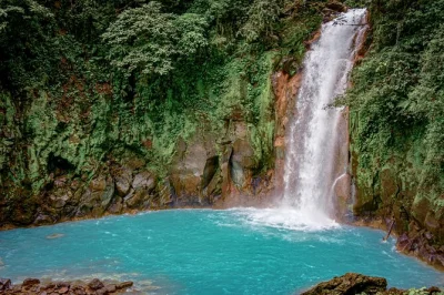 Partez en randonnée dans le parc national du volcan tenorio pour découvrir la cascade bleue du rio celeste, accompagné d’un guide local, avec transfert hôtel et déjeuner inclus. réservez vite.