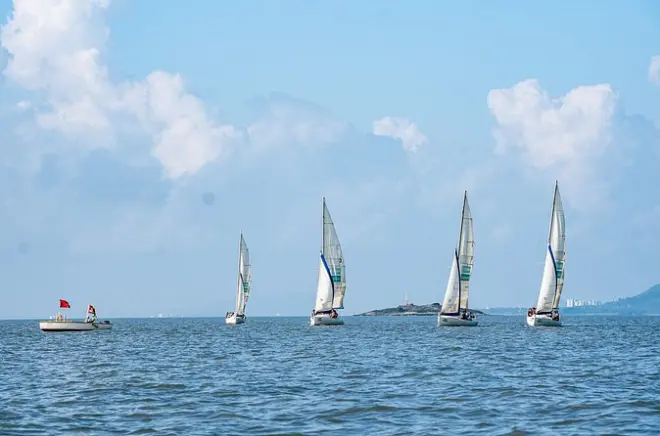 Sailing at Gateway of India: Sunset on a Beneteau