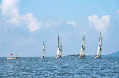 Sailing at Gateway of India: Sunset on a Beneteau