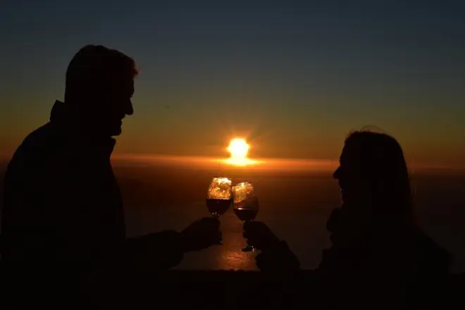 Osorno Vulkan Sonnenuntergang: Blick auf den Llanquihue See