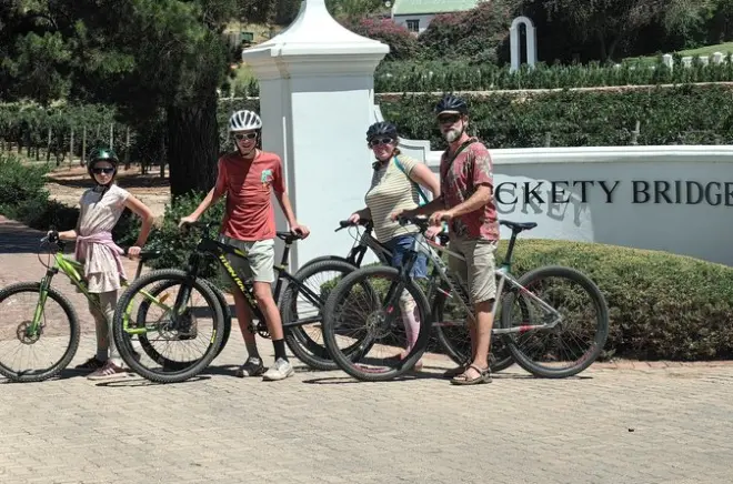 Franschhoek en famille à vélo : Vignobles en VTT