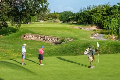 Play 18 holes at barbados golf club with rental clubs and a cart included. open to all levels. tee time at 1:30pm. book your golf day now.